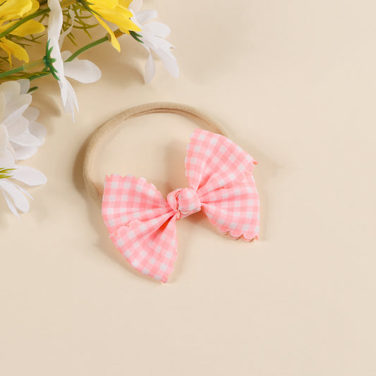 Gingham Bow Baby Yellow Headband – Soft & Sweet - Twisty Locks - Kids and Women Hair Accessories, Fashion Clothing and Jewellery India