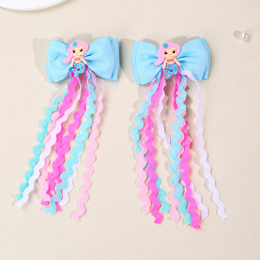 Mermaid Magic Hair Bow Set of 2 - Twisty Locks - Kids and Women Hair Accessories, Fashion Clothing and Jewellery India