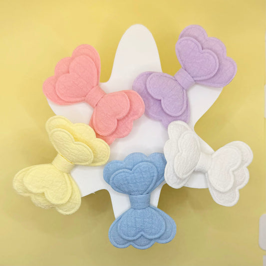 Pastel Hair Bows- Set of 10 - Twisty Locks - Kids and Women Hair Accessories, Fashion Clothing and Jewellery India