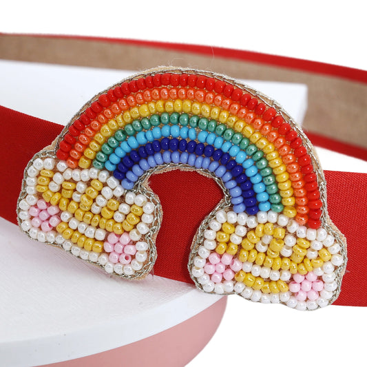Red Rainbow Hairband - Twisty Locks - Kids and Women Hair Accessories, Fashion Clothing and Jewellery India