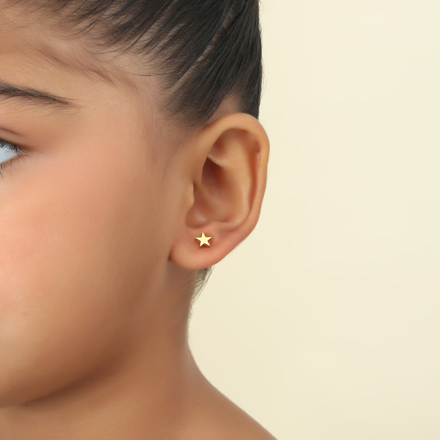 Cute Star 18K Gold Plated Children's Earrings