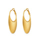 Shield Flat Hoop 18K Gold-Plated Earrings