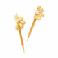 Flower Pearl Chain Tassel 18K Gold-Plated Earrings