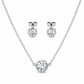 Floating Solitaire CZ Jewellery Set (3 Pcs)