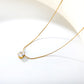 Pear CZ Solitaire 18K Gold-Plated Necklace