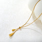 Double Teardrop Lariat 18K Gold-Plated Necklace