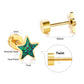 Red Star 18K Gold Plated Children's Earrings