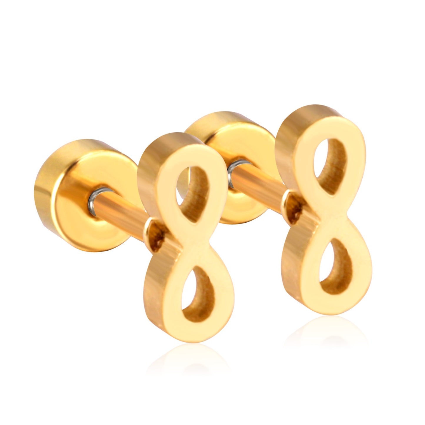 Infinity 18K Gold Plated Children's Earrings