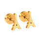 Eiffel Tower 18K Gold Plated Children's Earrings