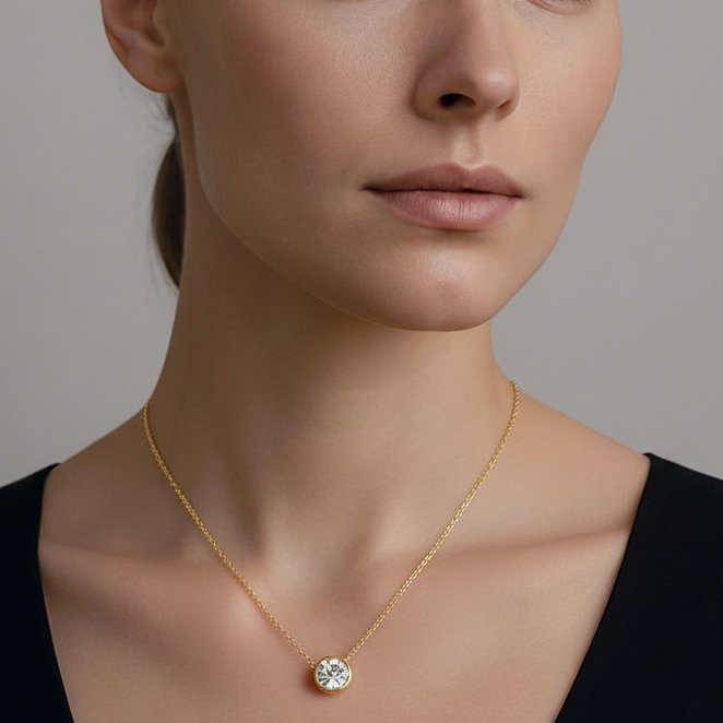 Double Bezel CZ Drop 18K Gold-Plated Jewellery Set (3 Pcs)