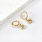 Solitaire 18K Gold Plated Children's Hoops