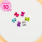 Bunny Mini Claw Clips - Set of 10 - Twisty Locks  - Kids and Women Hair Accessories, Fashion Clothing and Jewellery India