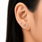 Crystal Halo Circle 18K Gold-Plated Jewellery Set (3 Pcs)