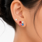 Rainbow CZ Cluster 18K Gold-Plated Jewellery Set (3 Pcs)