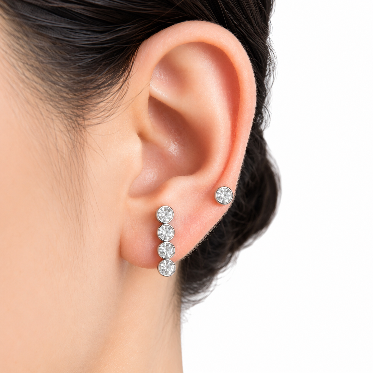 Crystal Bar Jewellery Set (3 Pcs)