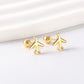 Cute Airplane 18K Gold Plated Children's Earrings - Twisty Locks  - Kids and Women Hair Accessories, Fashion Clothing and Jewellery India