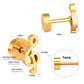 Cute Music Note 18K Gold Plated Children's Earrings - Twisty Locks  - Kids and Women Hair Accessories, Fashion Clothing and Jewellery India