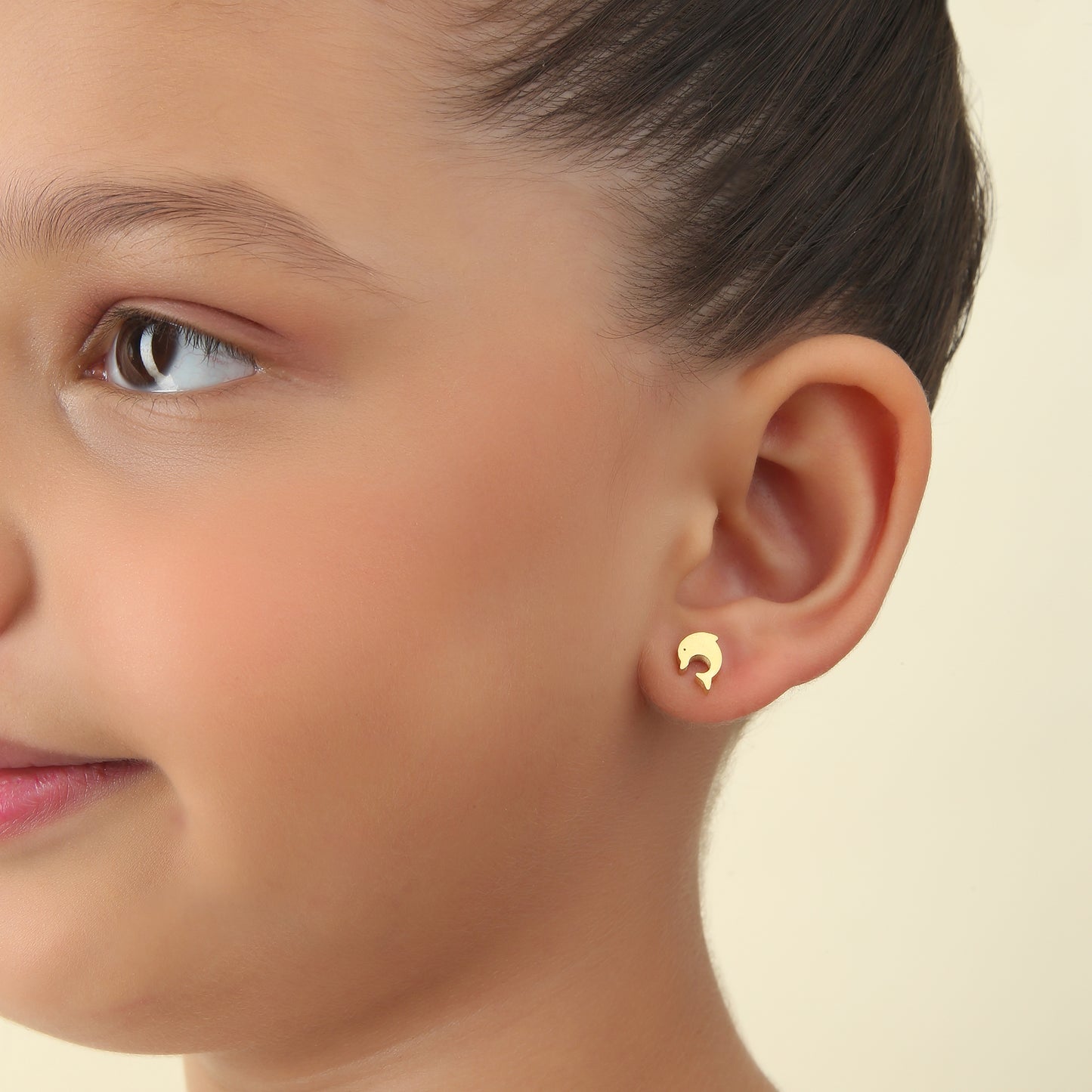 Dolphins 18K Gold Plated Children's Earrings - Twisty Locks  - Kids and Women Hair Accessories, Fashion Clothing and Jewellery India