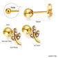 Sparkle Leaves 18K Gold Plated Children's Earrings