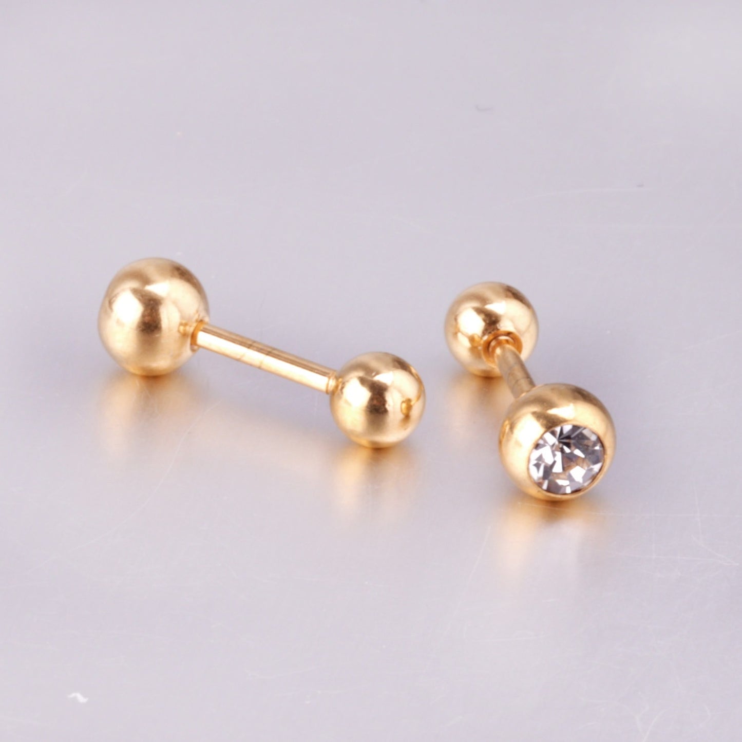 Elegant Sparkle Stud 18K Gold Plated Children's Earrings - Twisty Locks  - Kids and Women Hair Accessories, Fashion Clothing and Jewellery India