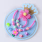 Flower Beaded Jewellery and Hair Clips Set- Pack of 7 - Twisty Locks  - Kids and Women Hair Accessories, Fashion Clothing and Jewellery India