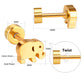 Gold Elephant 18K Gold Plated Children's Earrings - Twisty Locks  - Kids and Women Hair Accessories, Fashion Clothing and Jewellery India