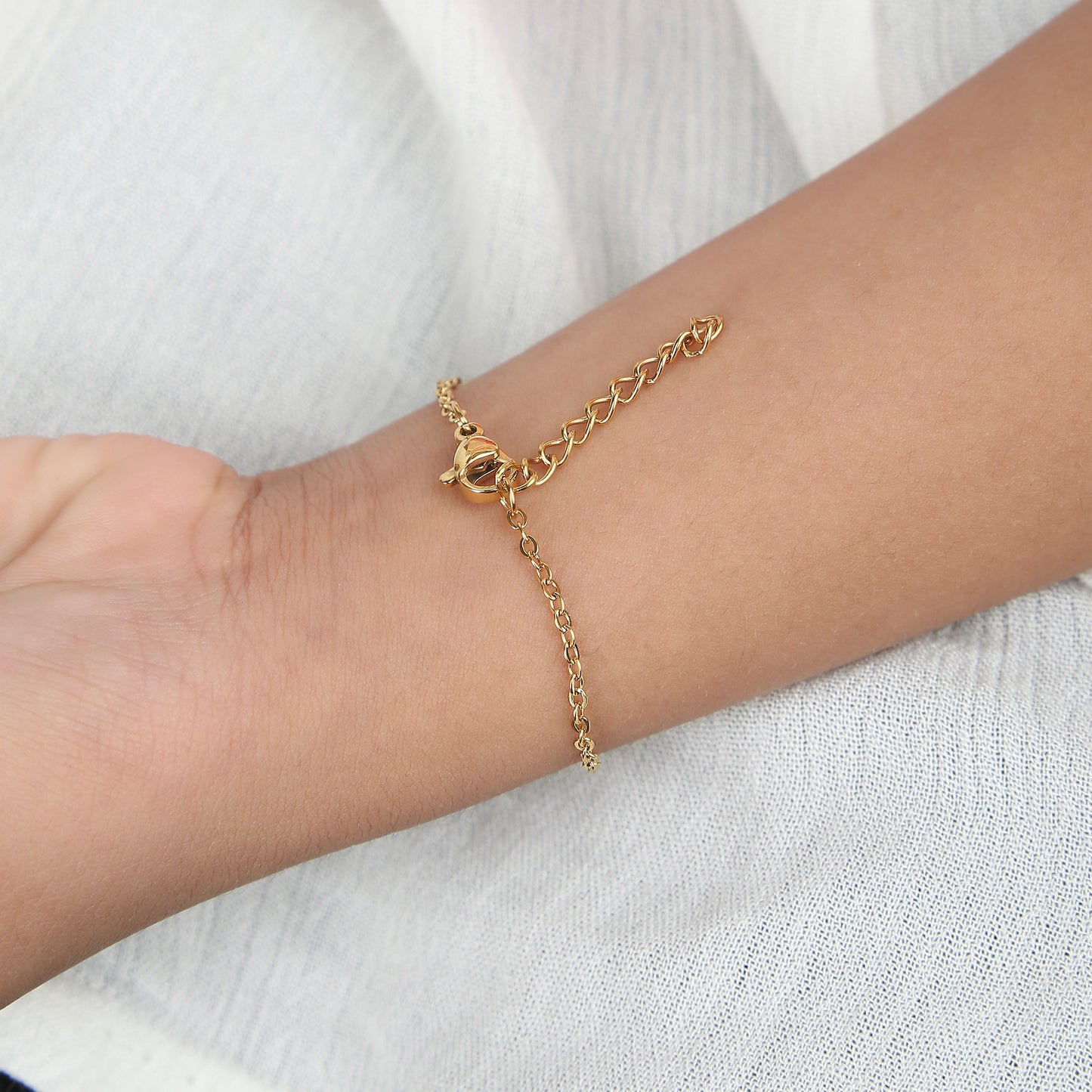 Gold Heart 18K Gold Plated Children's Bracelet - Twisty Locks  - Kids and Women Hair Accessories, Fashion Clothing and Jewellery India