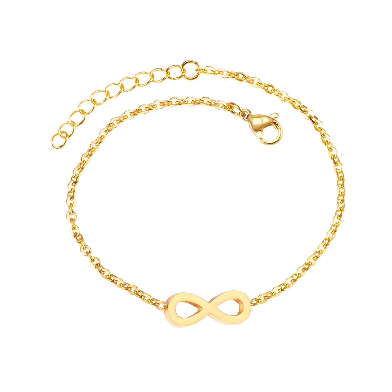 Gold Infinity 18K Gold Plated Children's Bracelet - Twisty Locks  - Kids and Women Hair Accessories, Fashion Clothing and Jewellery India
