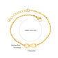 Gold Infinity 18K Gold Plated Children's Bracelet - Twisty Locks  - Kids and Women Hair Accessories, Fashion Clothing and Jewellery India