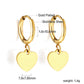 Heart Hoops 18K Gold Plated Children's Earrings - Twisty Locks  - Kids and Women Hair Accessories, Fashion Clothing and Jewellery India