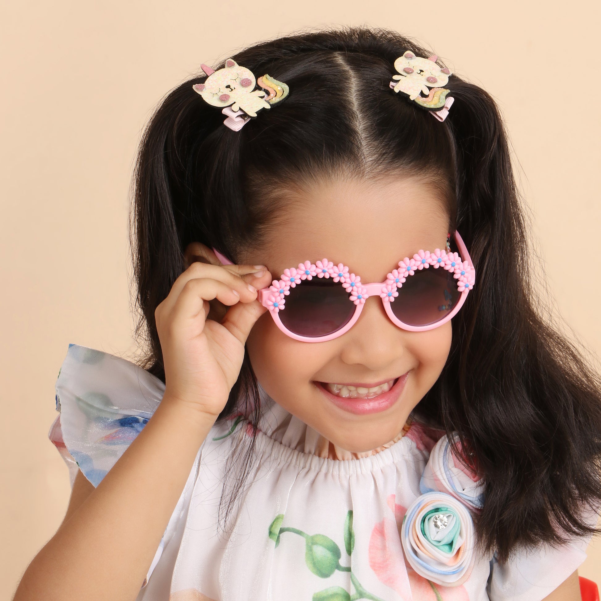 Kitty Unicorn Clips - Set of 2 - Twisty Locks  - Kids and Women Hair Accessories, Fashion Clothing and Jewellery India