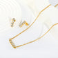 Crystal Bar 18K Gold-Plated Jewellery Set (3 Pcs)