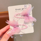 Pink Organza Butterfly Tic Tac Clips - Twisty Locks  - Kids and Women Hair Accessories, Fashion Clothing and Jewellery India