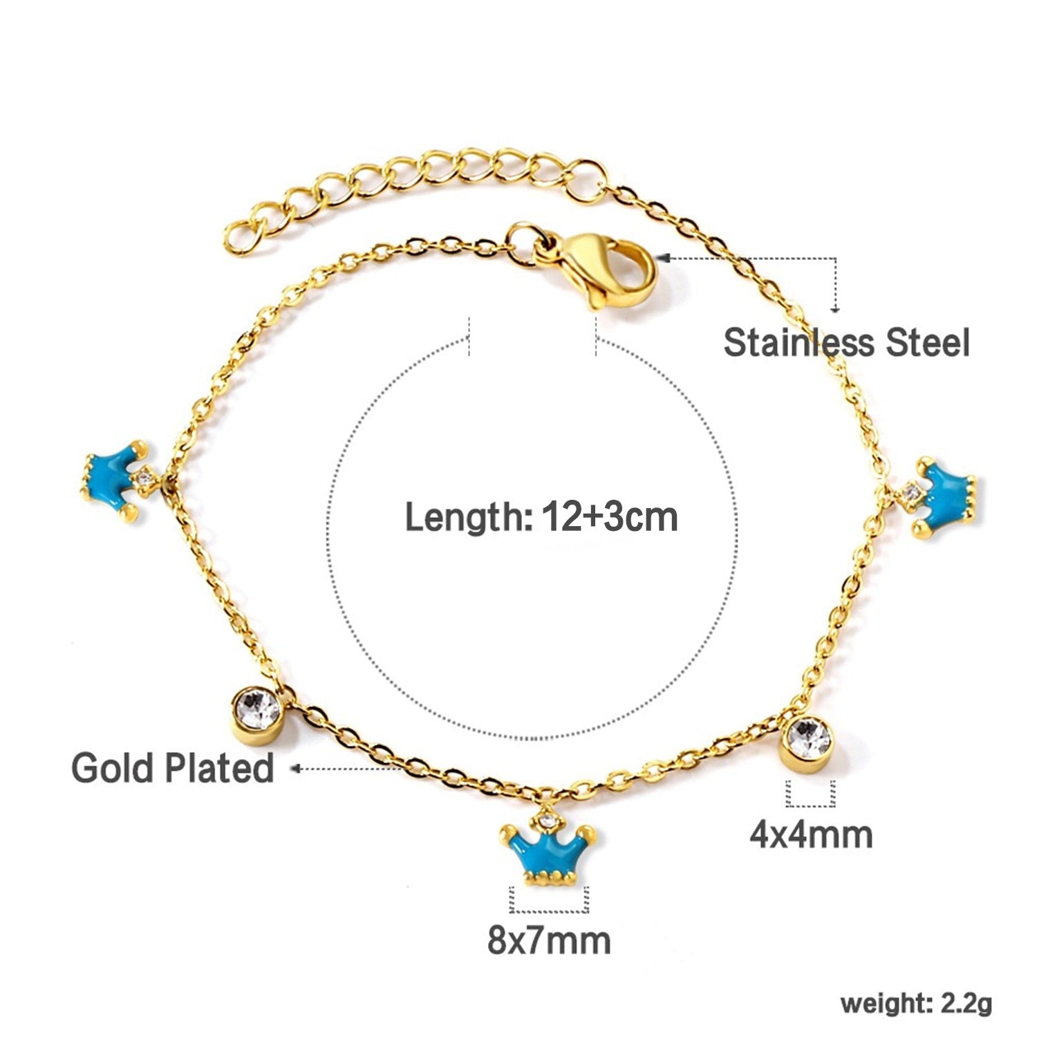 Princess 18K Gold Plated Children's Bracelet - Twisty Locks  - Kids and Women Hair Accessories, Fashion Clothing and Jewellery India