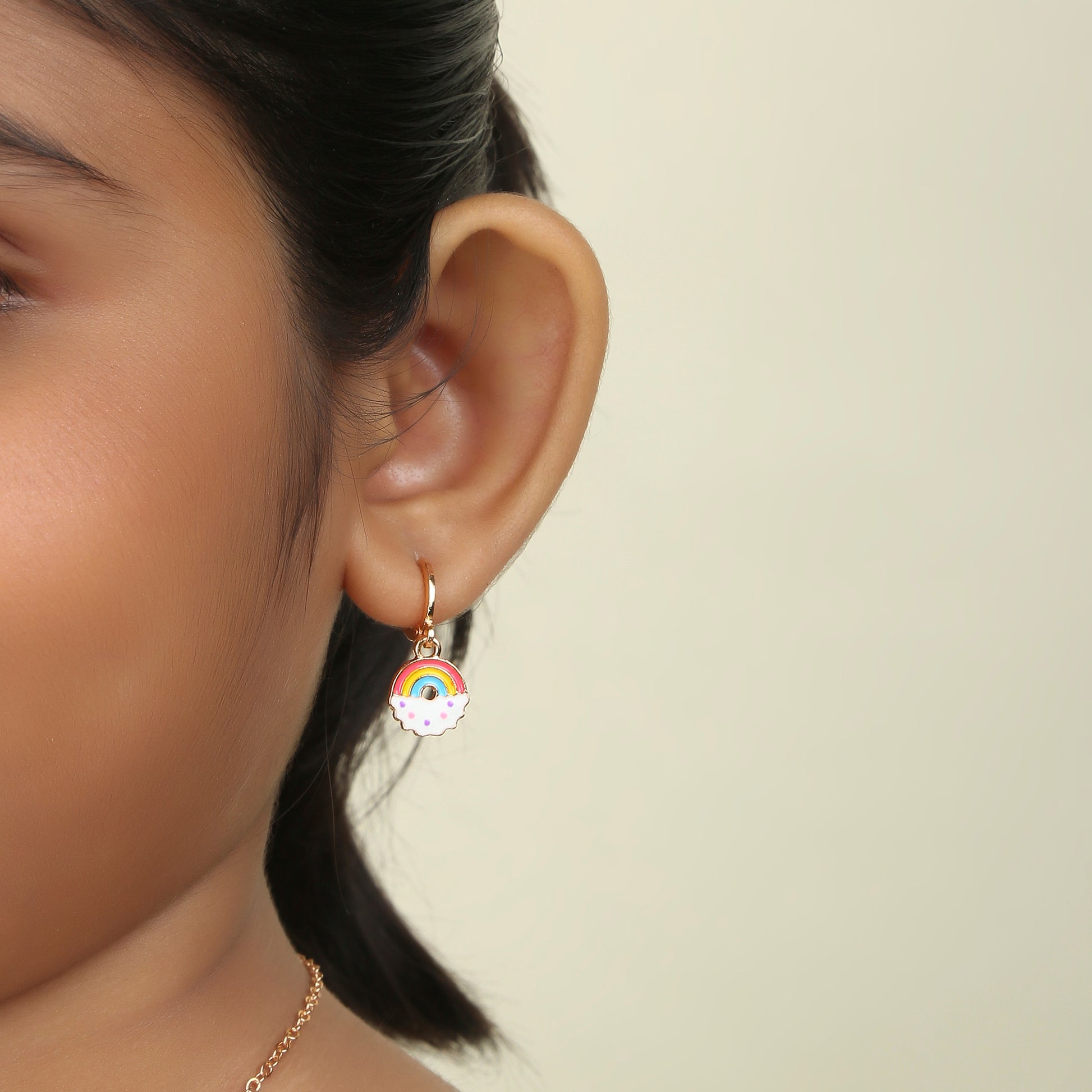 Rainbow Donut 3 Pc Jewellery Set - Twisty Locks  - Kids and Women Hair Accessories, Fashion Clothing and Jewellery India