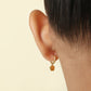 Red Flower Hoops 18K Gold Plated Children's Earrings - Twisty Locks  - Kids and Women Hair Accessories, Fashion Clothing and Jewellery India