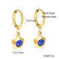 Sapphire Flower 18K Gold Plated Children's Hoops - Twisty Locks  - Kids and Women Hair Accessories, Fashion Clothing and Jewellery India