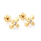 Sparkle Flower 18K Gold Plated Children's Earrings - Twisty Locks  - Kids and Women Hair Accessories, Fashion Clothing and Jewellery India