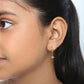 Sparkle Sun & Moon 18K Gold Plated Children's Hoops