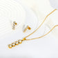 Crystal Stack Drop 18K Plated Jewellery Set (3 Pcs)
