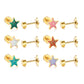 Red Star 18K Gold Plated Children's Earrings