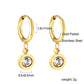 Solitaire 18K Gold Plated Children's Hoops